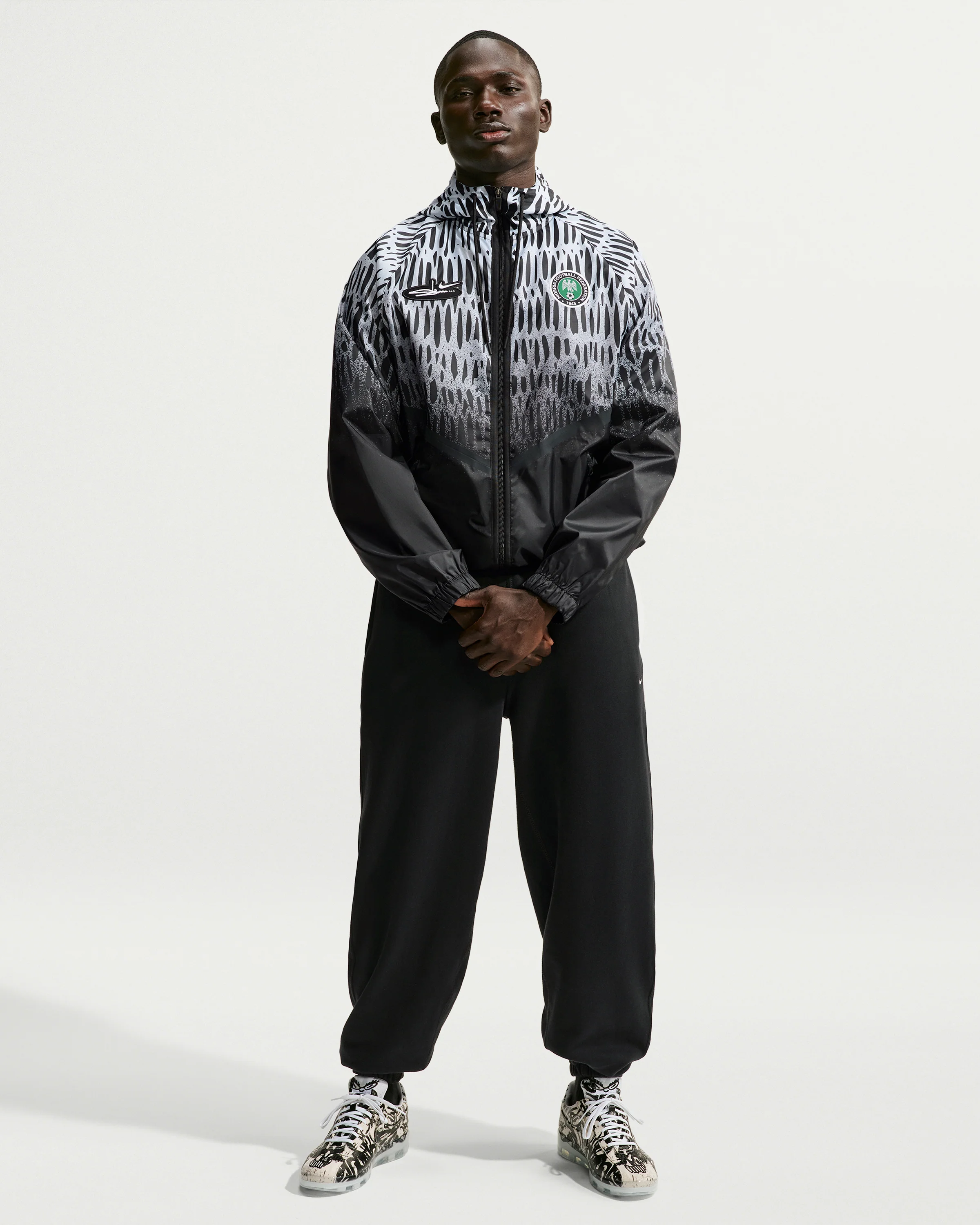 NIKE X SLAWN NG ANTHEM JACKET - BLACK/ WHITE - Image 6