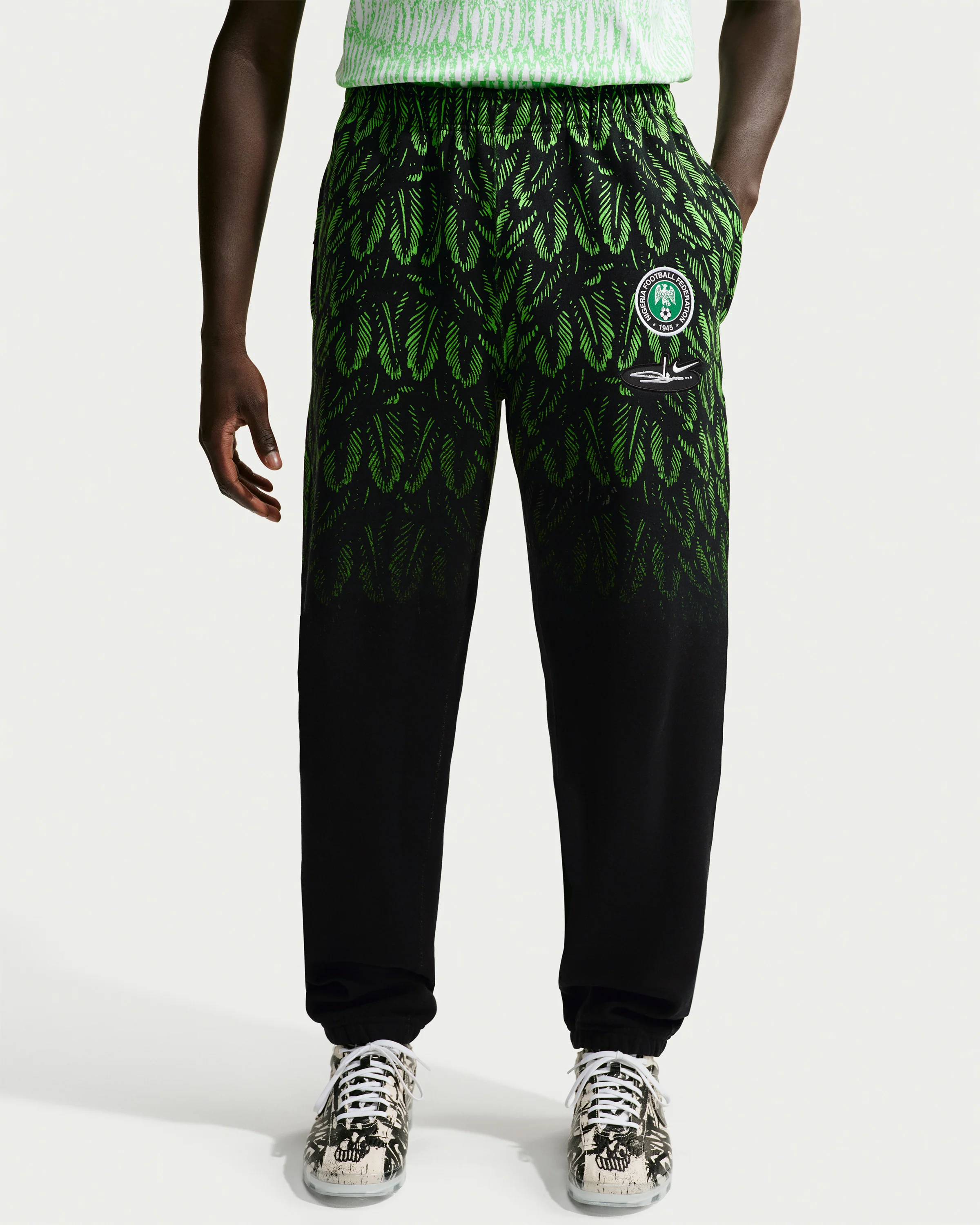 NIKE X SLAWN NG FLEECE PANT - BLACK/ POISON GREEN