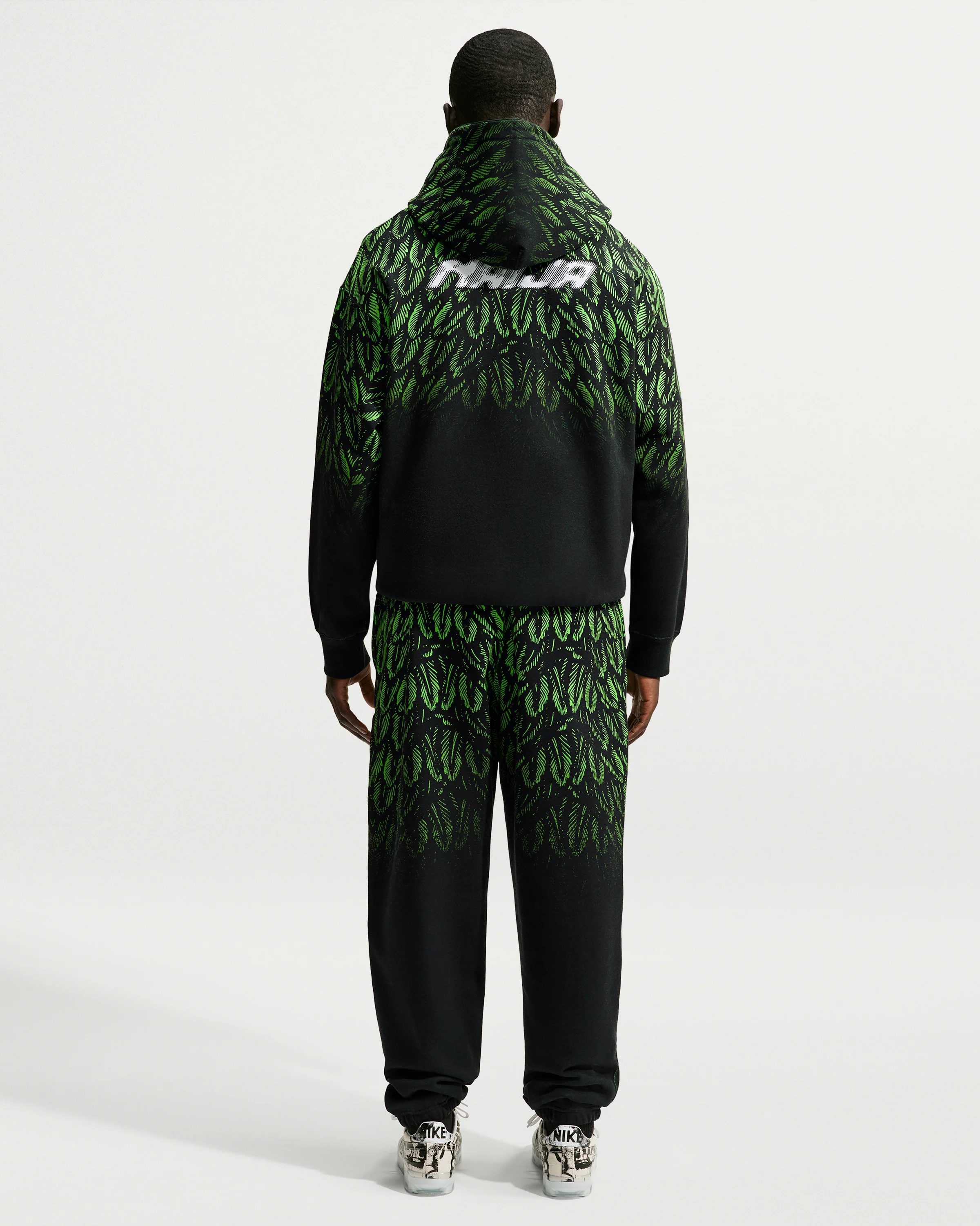 NIKE X SLAWN NG FLEECE PANT - BLACK/ POISON GREEN - Image 5