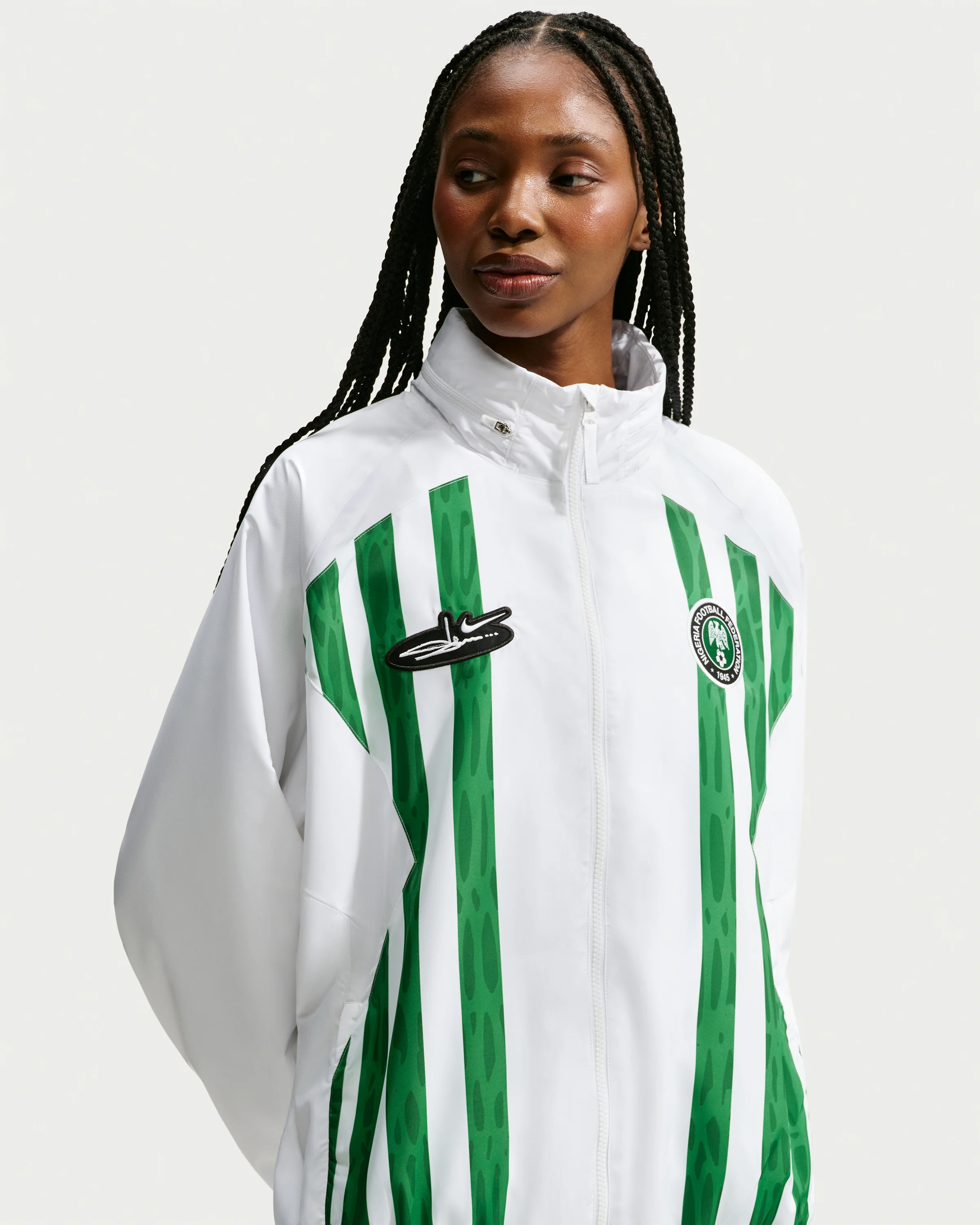 NIKE X SLAWN NG TRACK JACKET - WHITE/ BLACK - Image 3