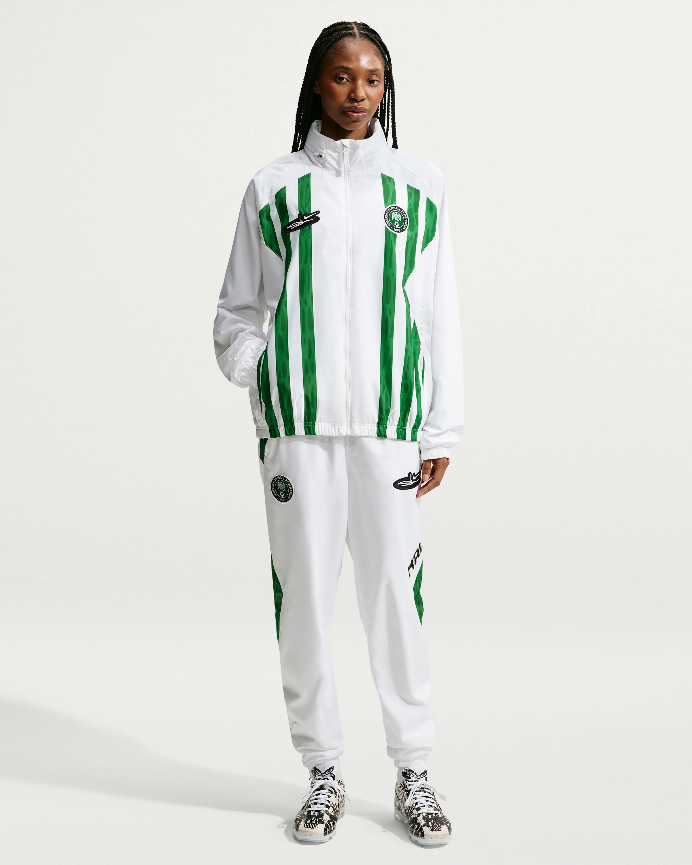 NIKE X SLAWN NG TRACK JACKET - WHITE/ BLACK - Image 7