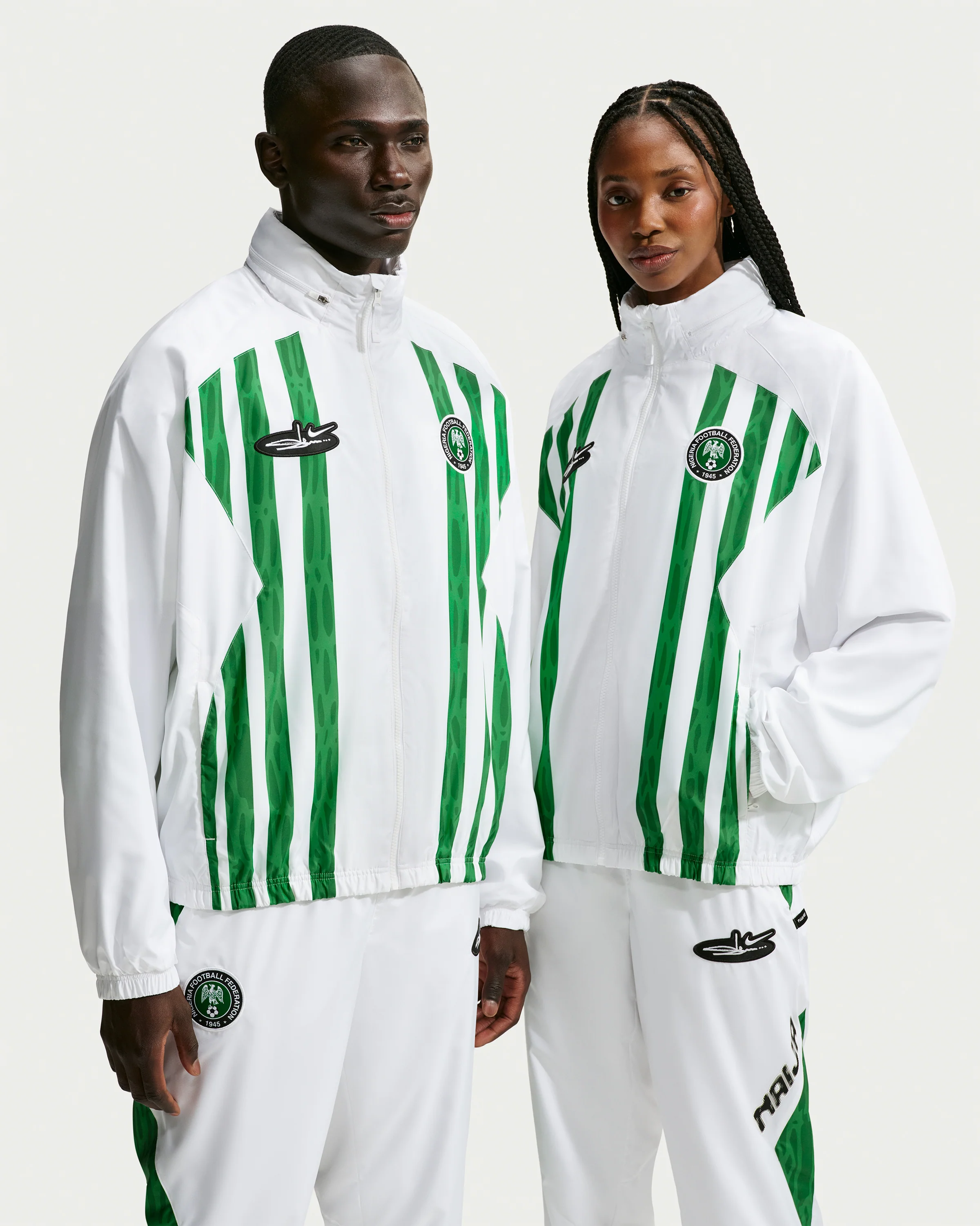 NIKE X SLAWN NG TRACK JACKET - WHITE/ BLACK - Image 8
