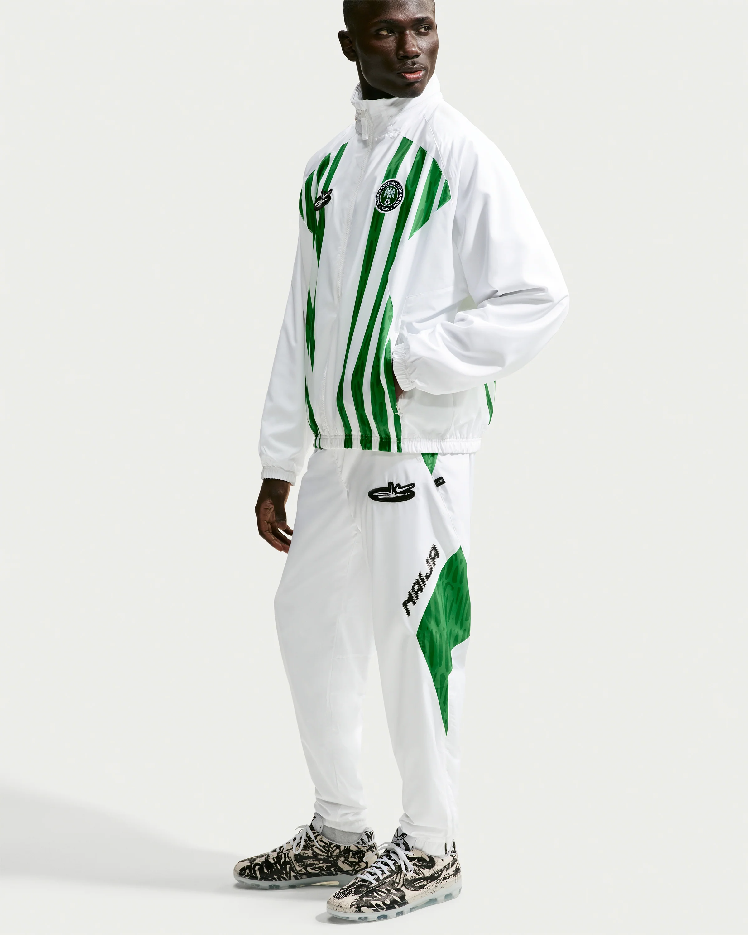 NIKE X SLAWN NG TRACK PANT WHITE/ BLACK - Image 5