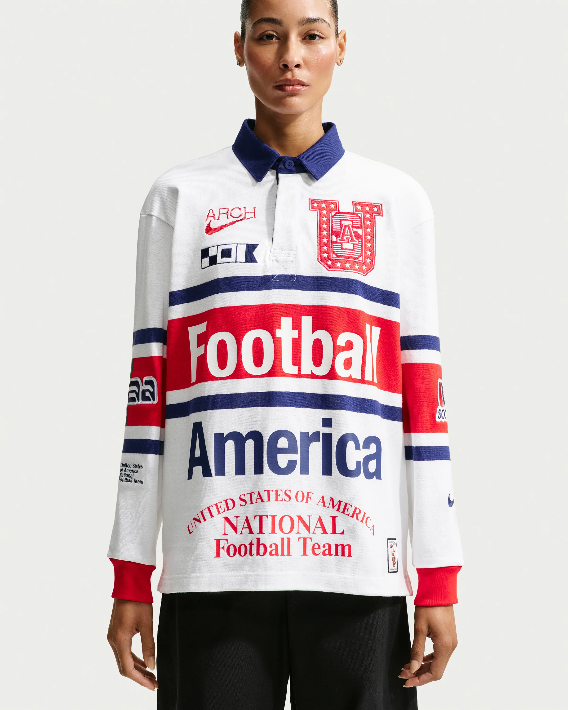 NIKE X VAA USA LS RUGBY TOP - WHITE