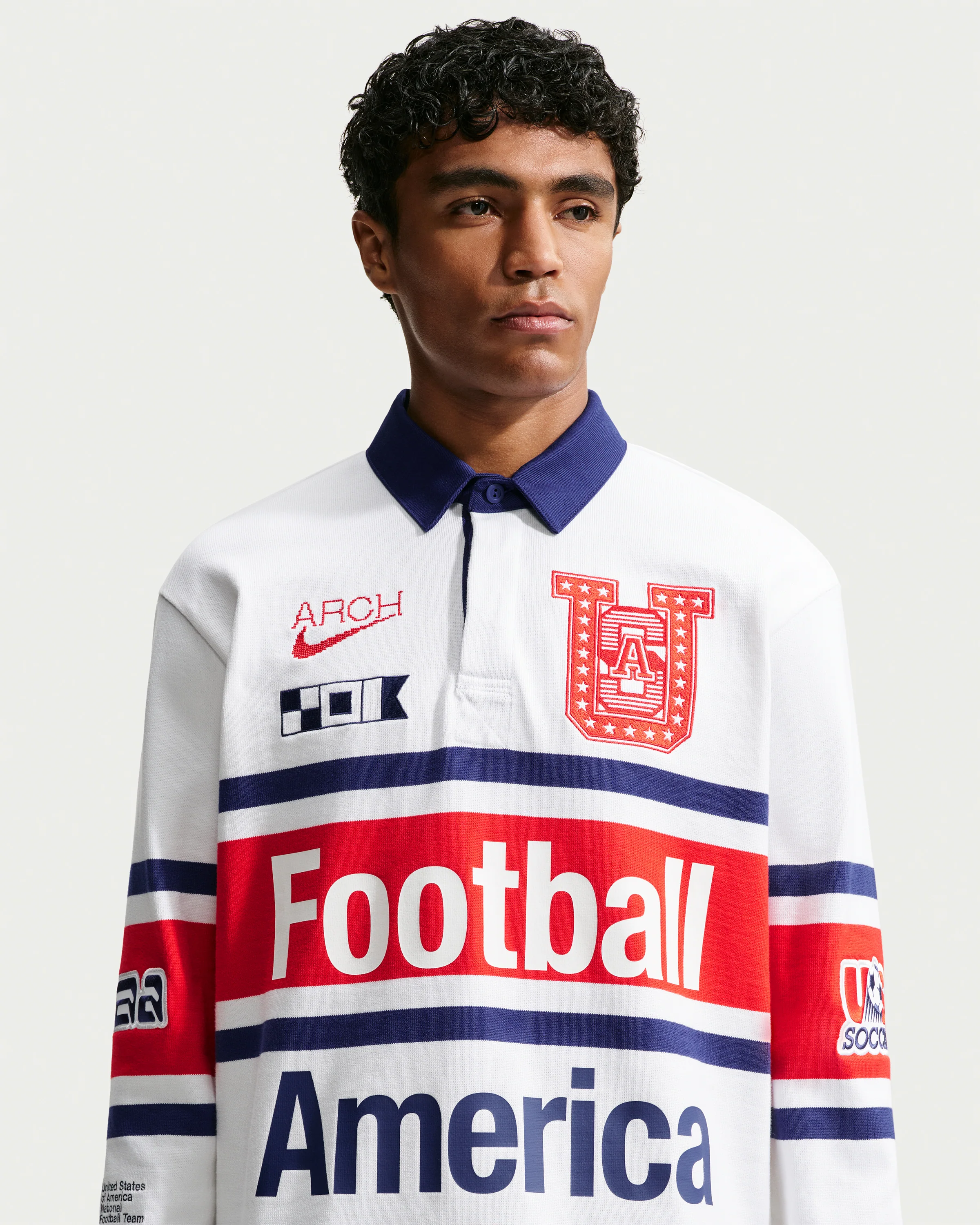 NIKE X VAA USA LS RUGBY TOP - WHITE - Image 3