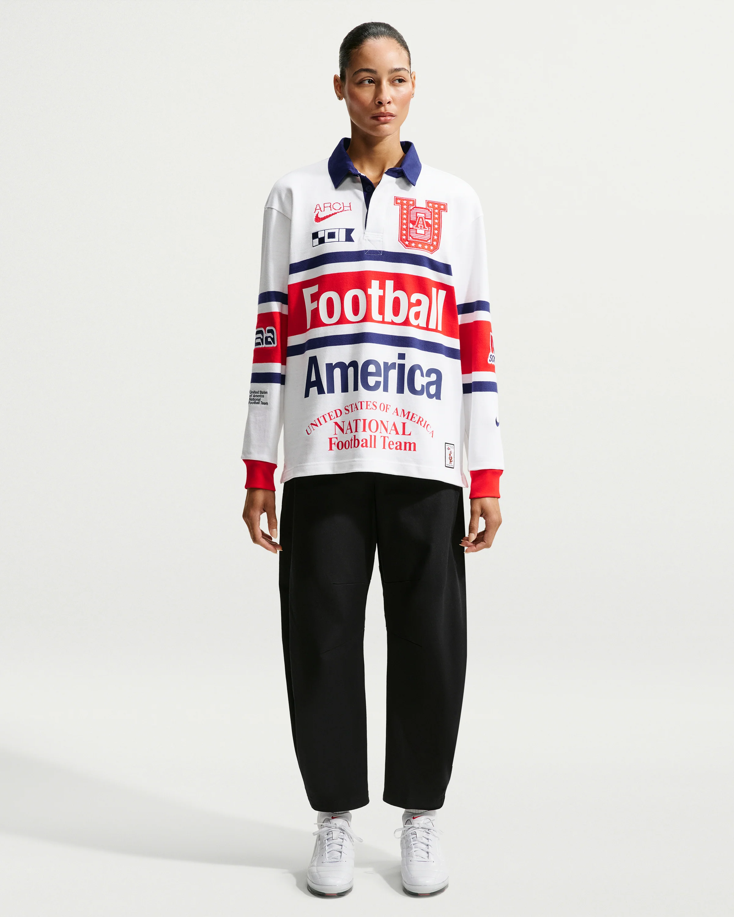 NIKE X VAA USA LS RUGBY TOP - WHITE - Image 8