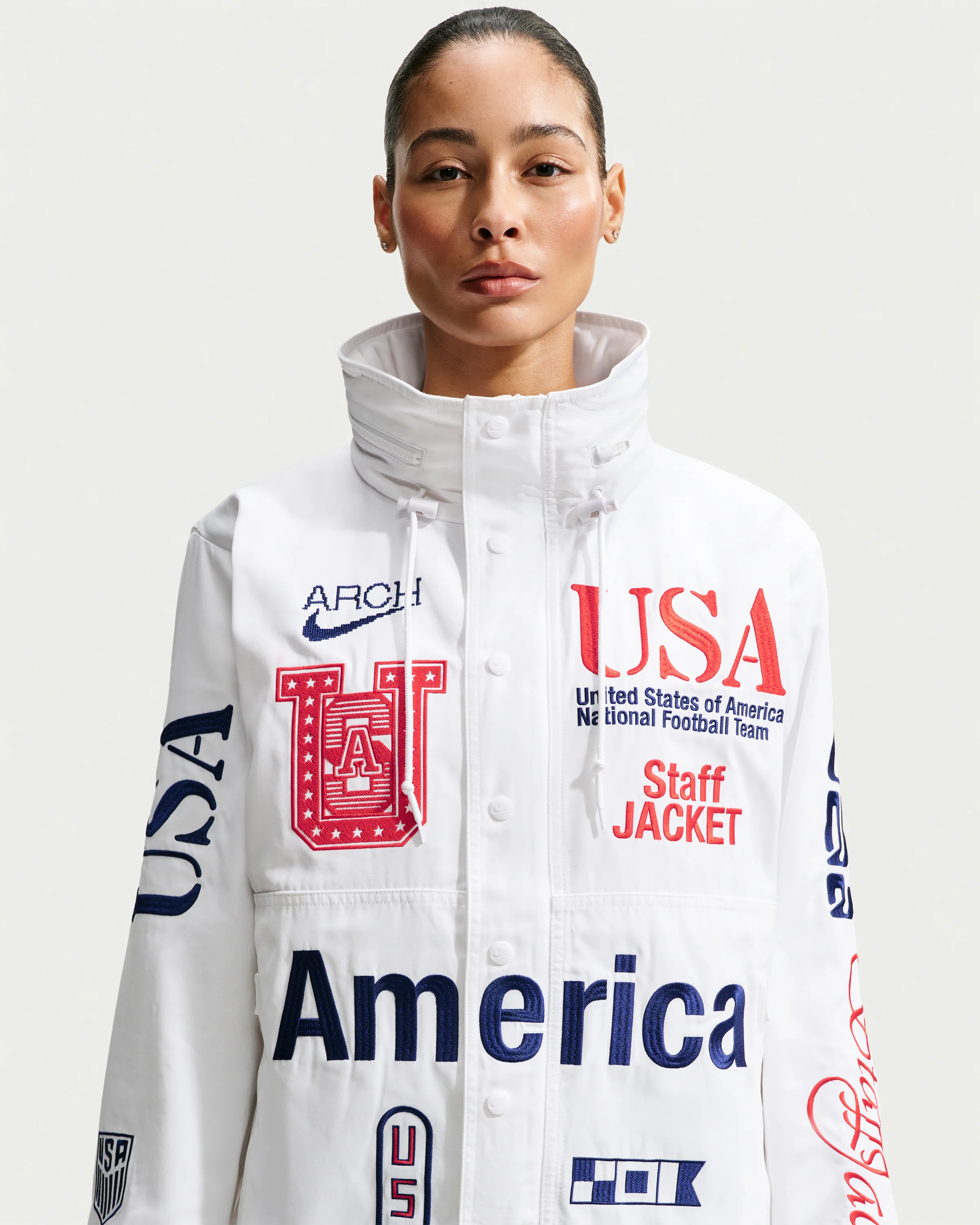 NIKE X VAA USA STAFF JACKET - WHITE - Image 3