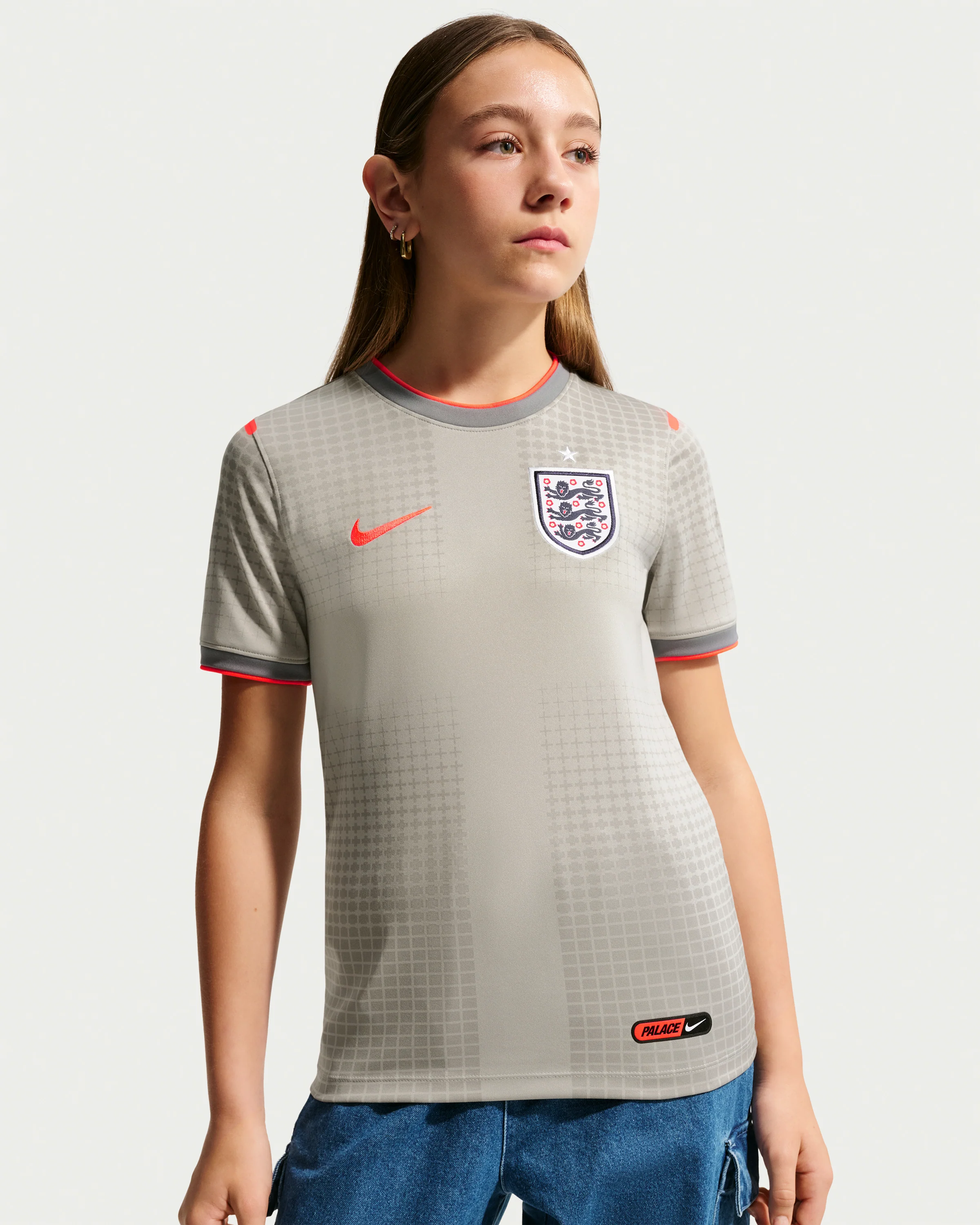 NIKE YOUTH X PALACE ENG PREMATCH JERSEY - PEWTER GREY - Image 3