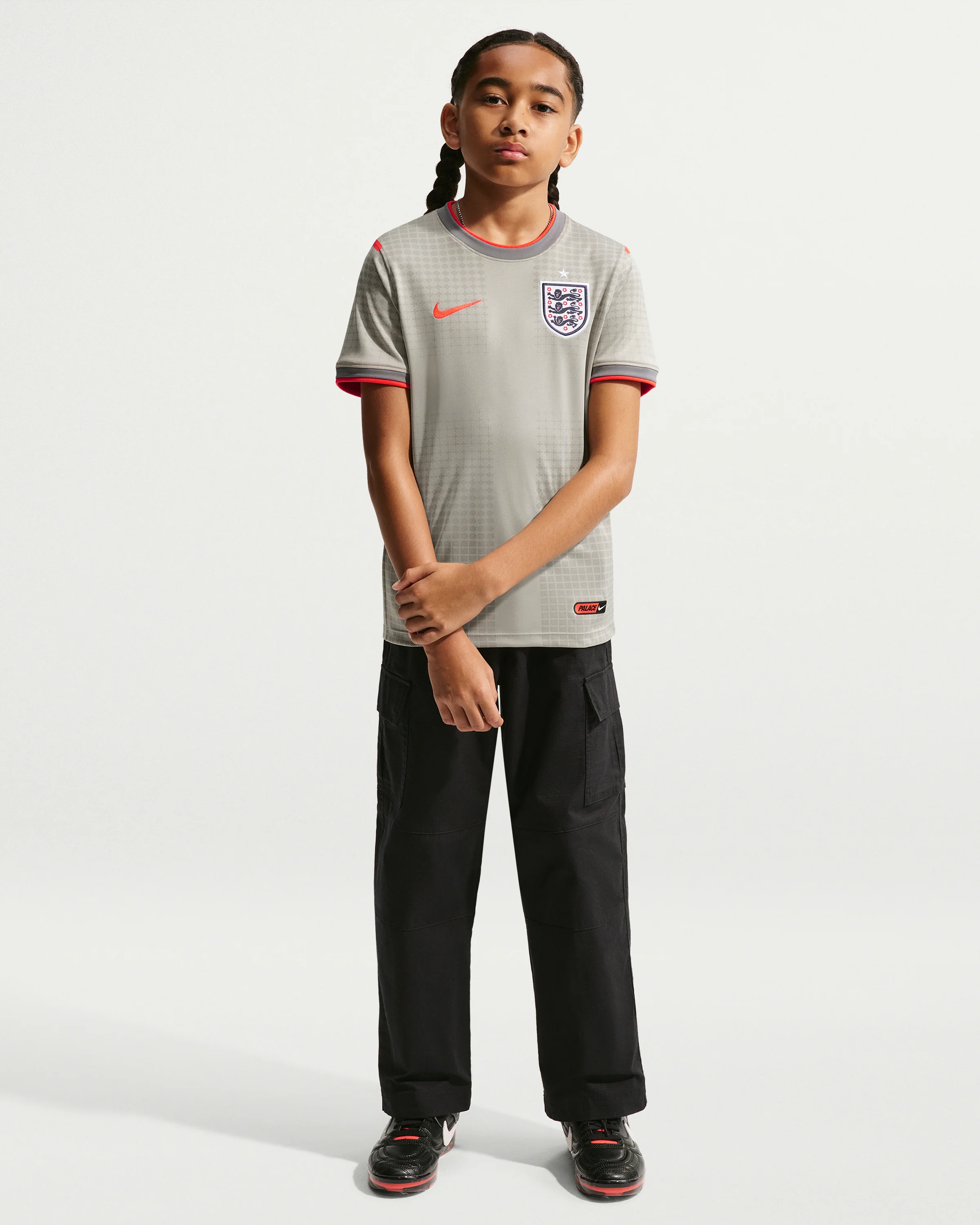 NIKE YOUTH X PALACE ENG PREMATCH JERSEY - PEWTER GREY - Image 6