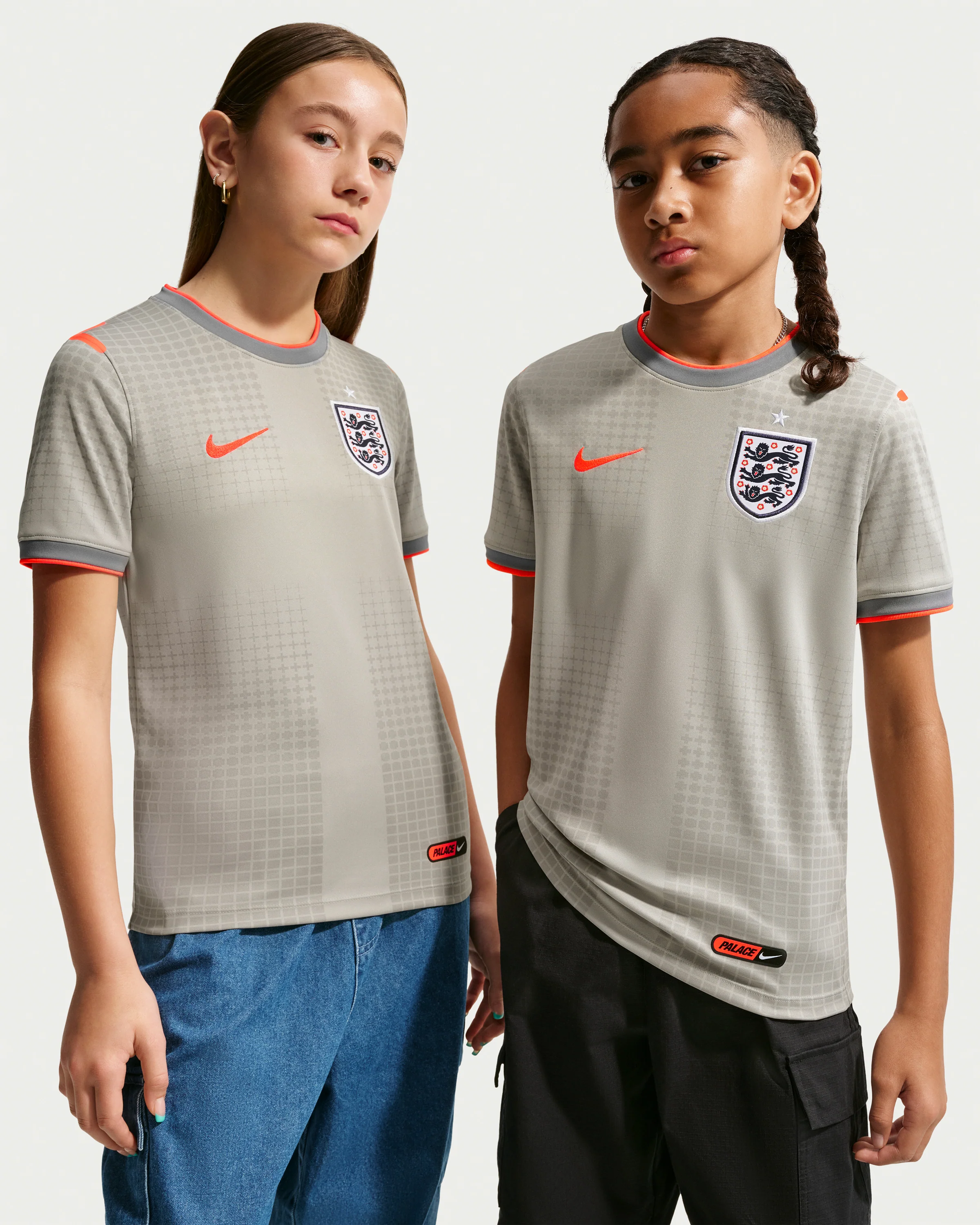 NIKE YOUTH X PALACE ENG PREMATCH JERSEY - PEWTER GREY - Image 8