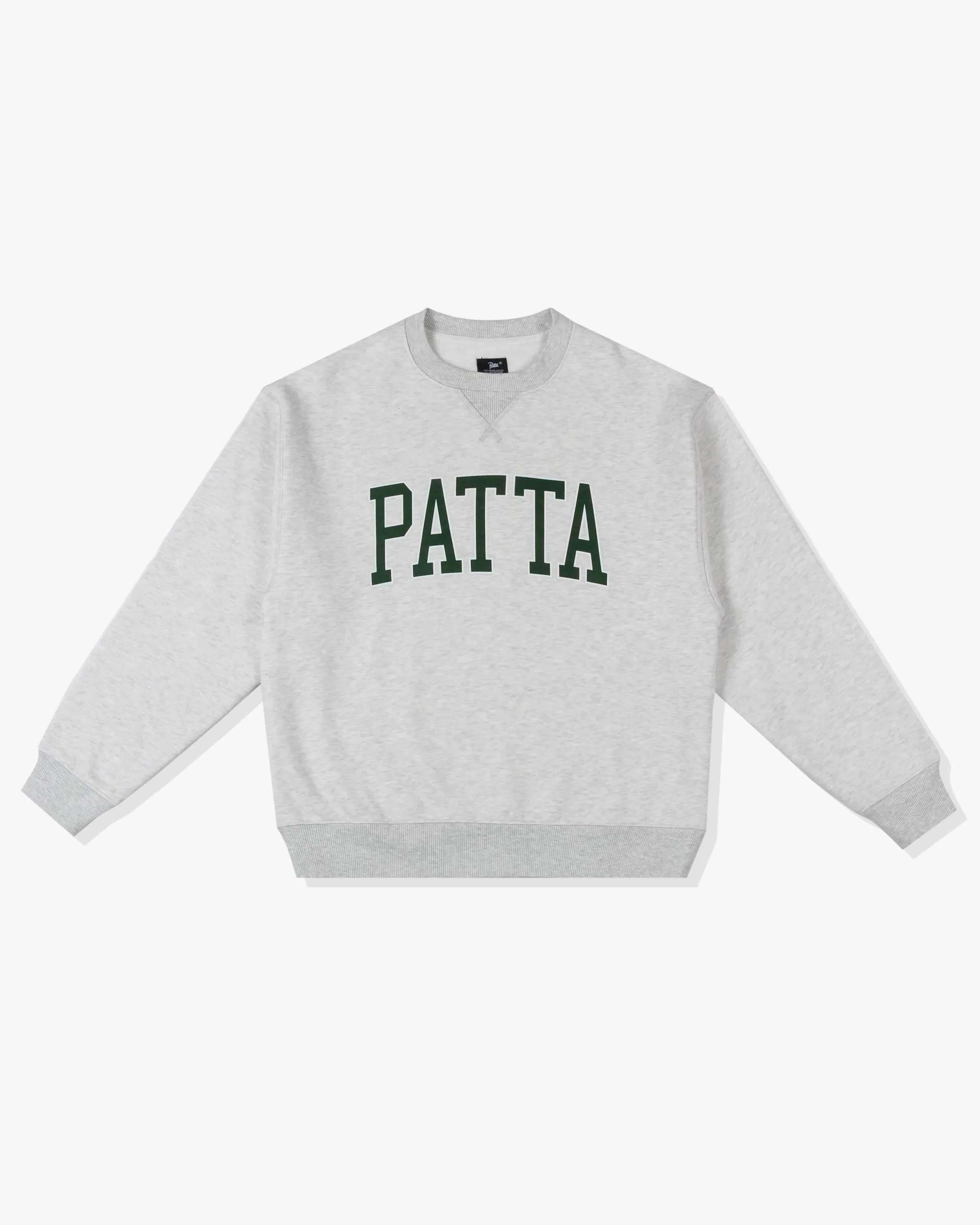 PATTA ARC LOGO CREWNECK - LIGHT MELANGE GREY