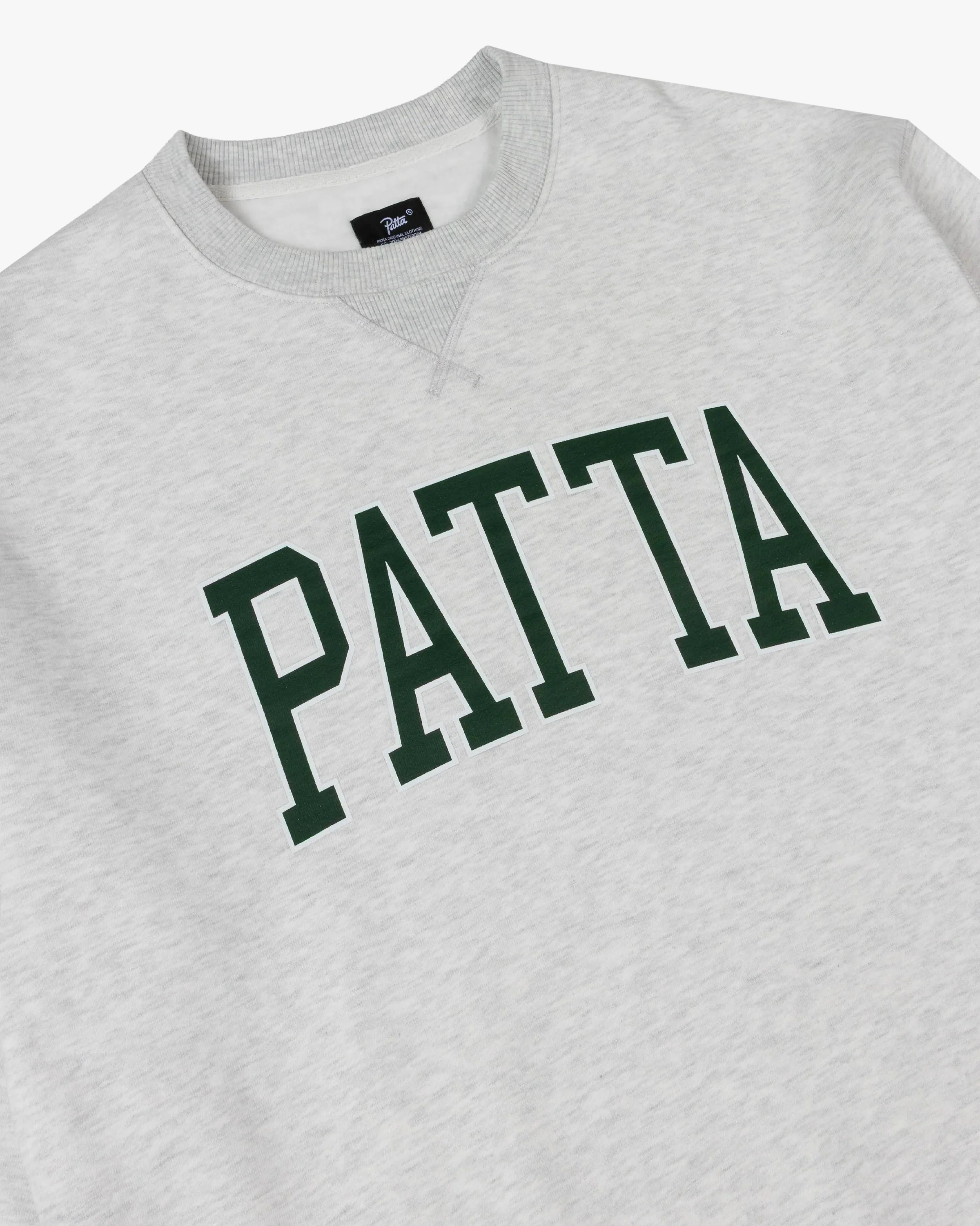 PATTA ARC LOGO CREWNECK - LIGHT MELANGE GREY - Image 3