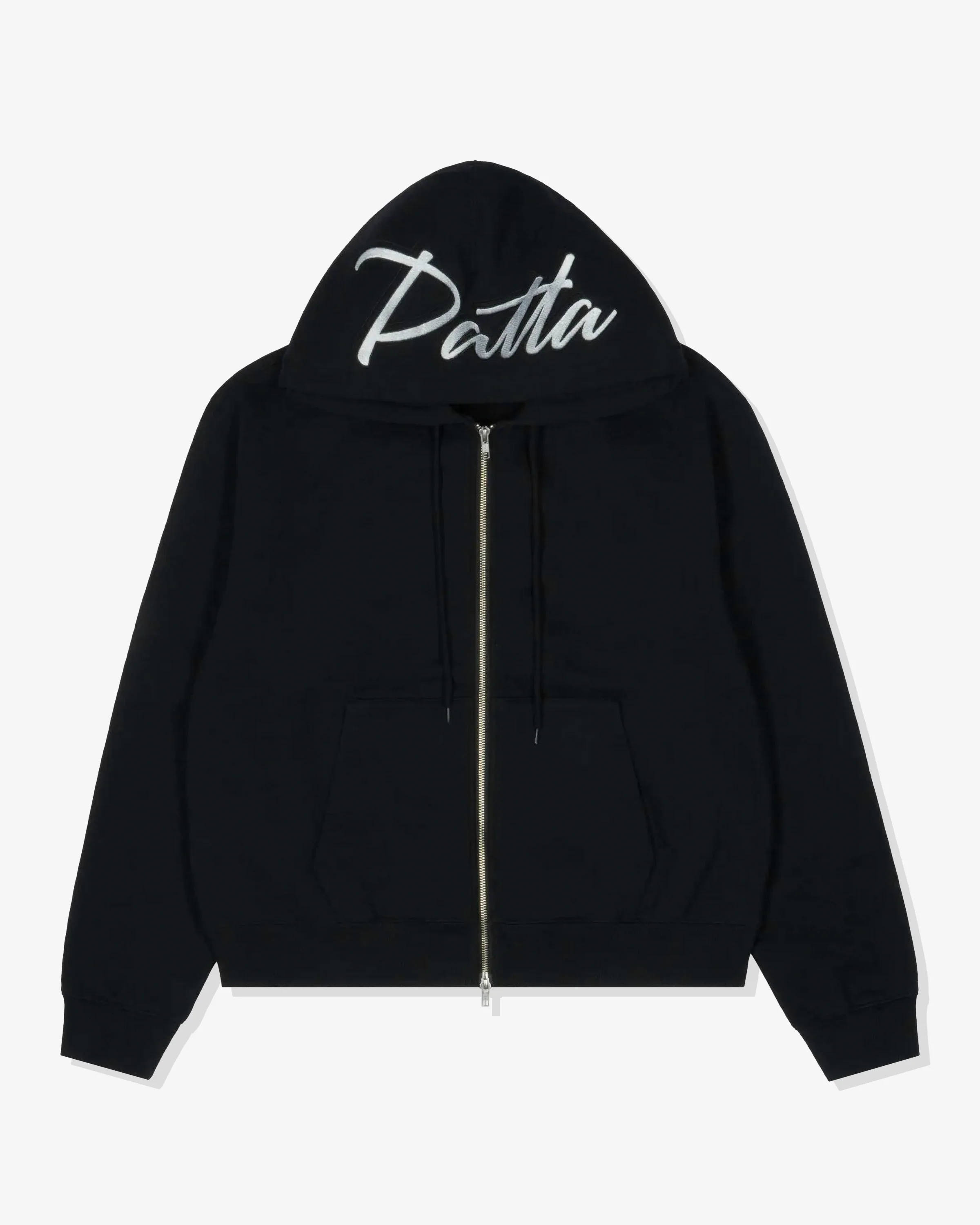 PATTA EMBRO CLASSIC ZIP UP HOODIE - BLACK
