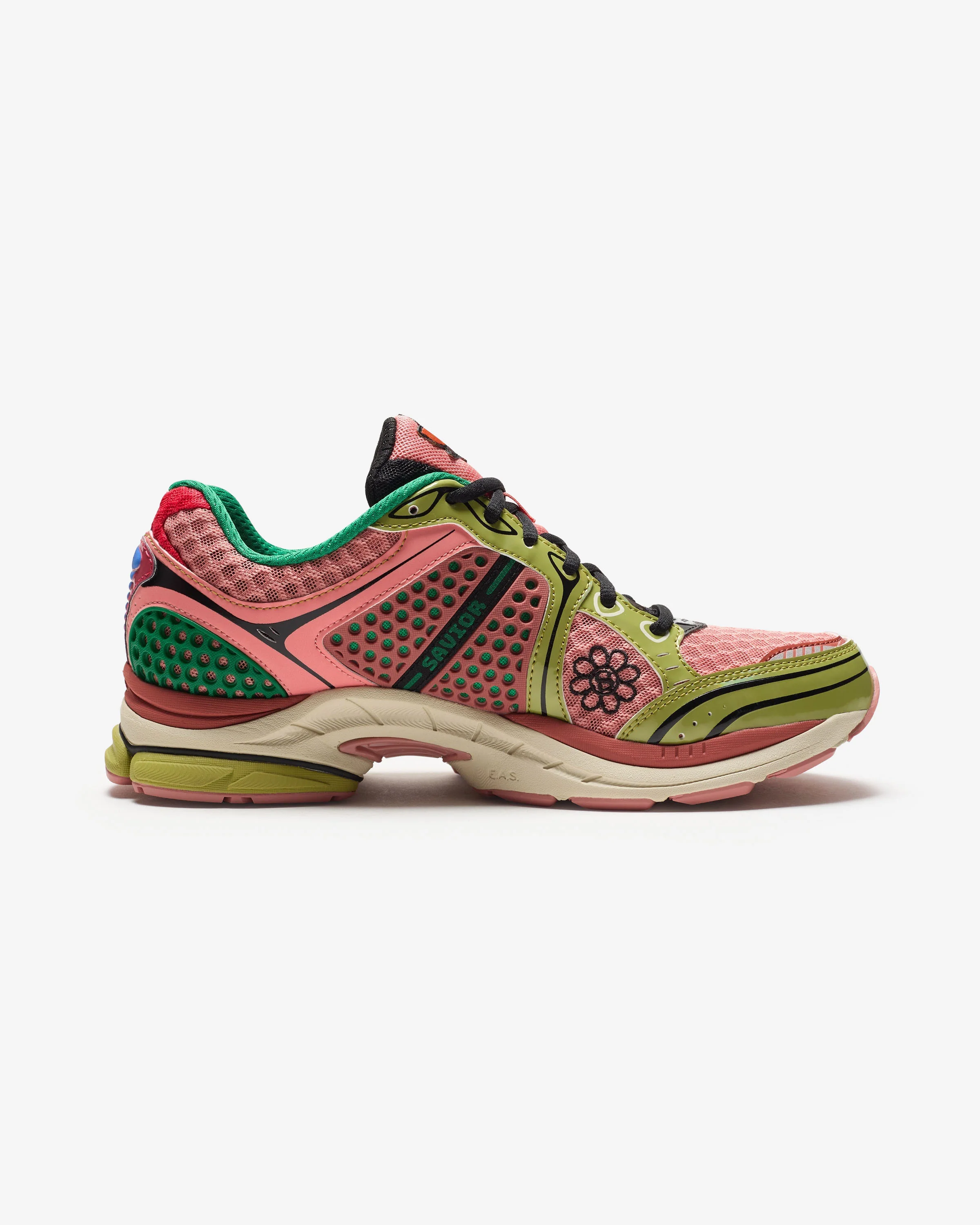SAUCONY X JAE TIPS PROGRID TRIUMPH 4 - PEACH/ LEAF - Image 3