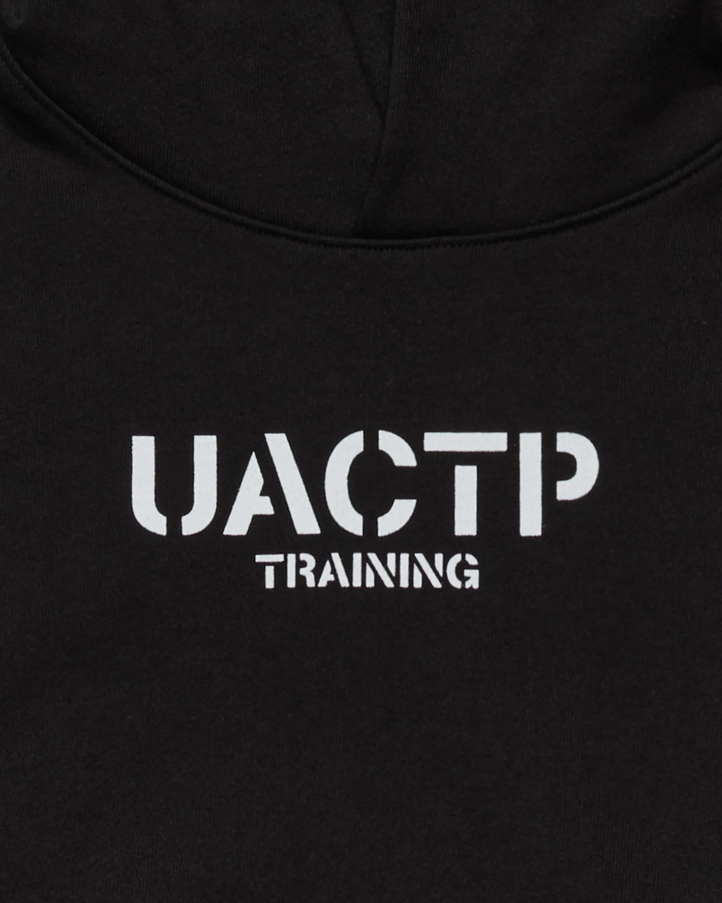 UACTP STENCIL TRAINING PULLOVER HOOD - BLACK - Image 3