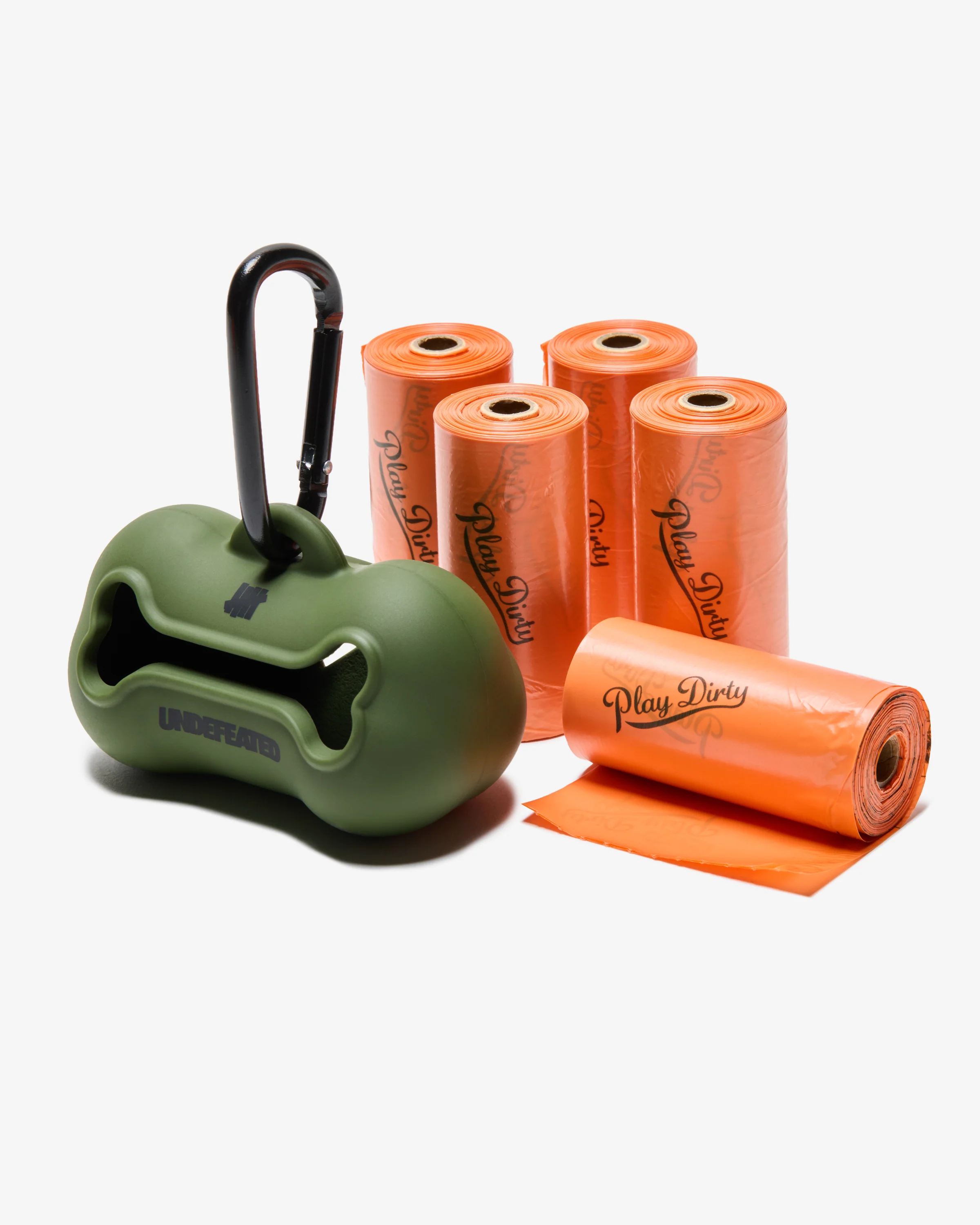UNDEFEATED DOG BAG DISPENSER SET - OLIVE