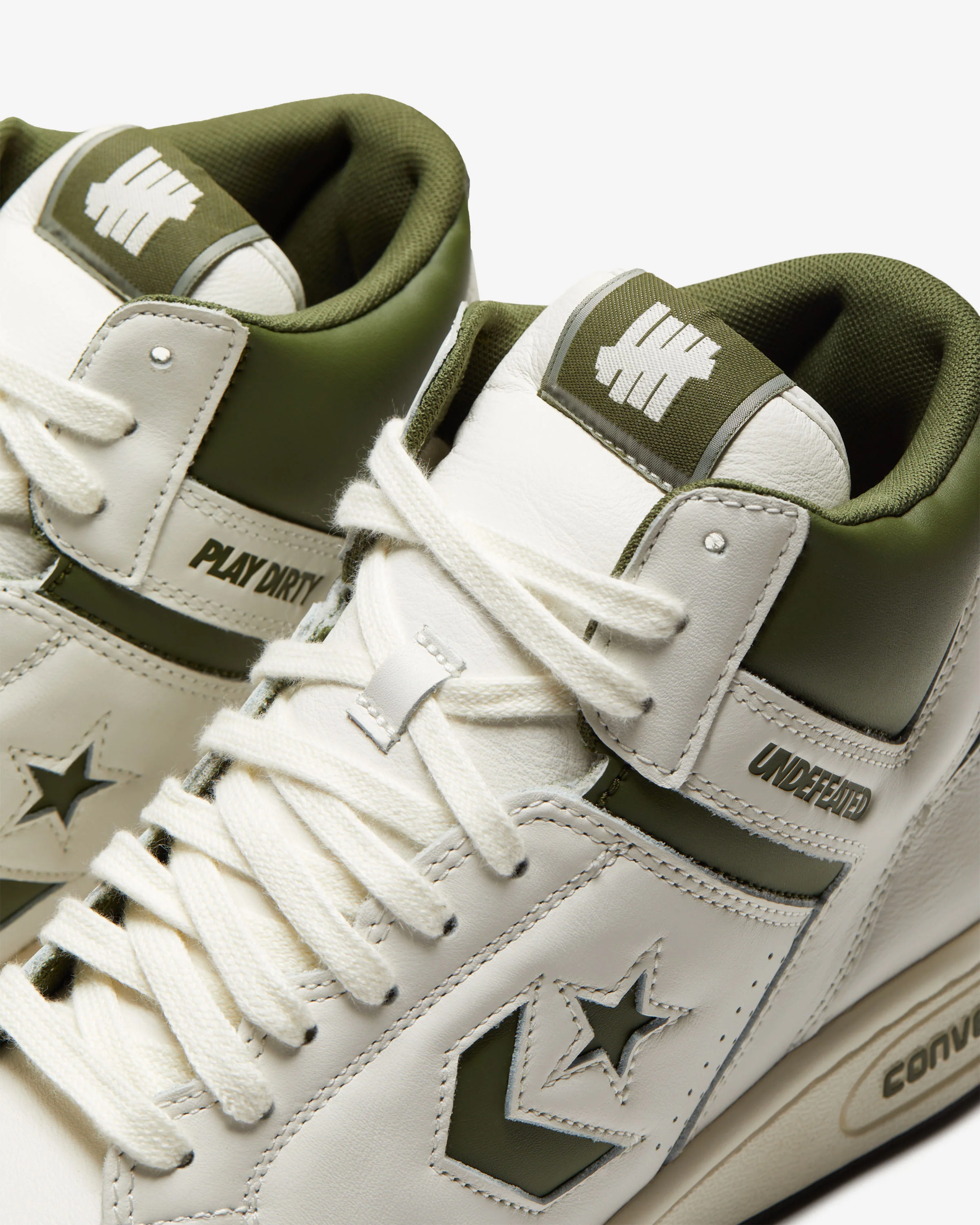 UNDEFEATED X CONVERSE WEAPON MID - VINTAGEWHITE/ CHIVE - Image 6