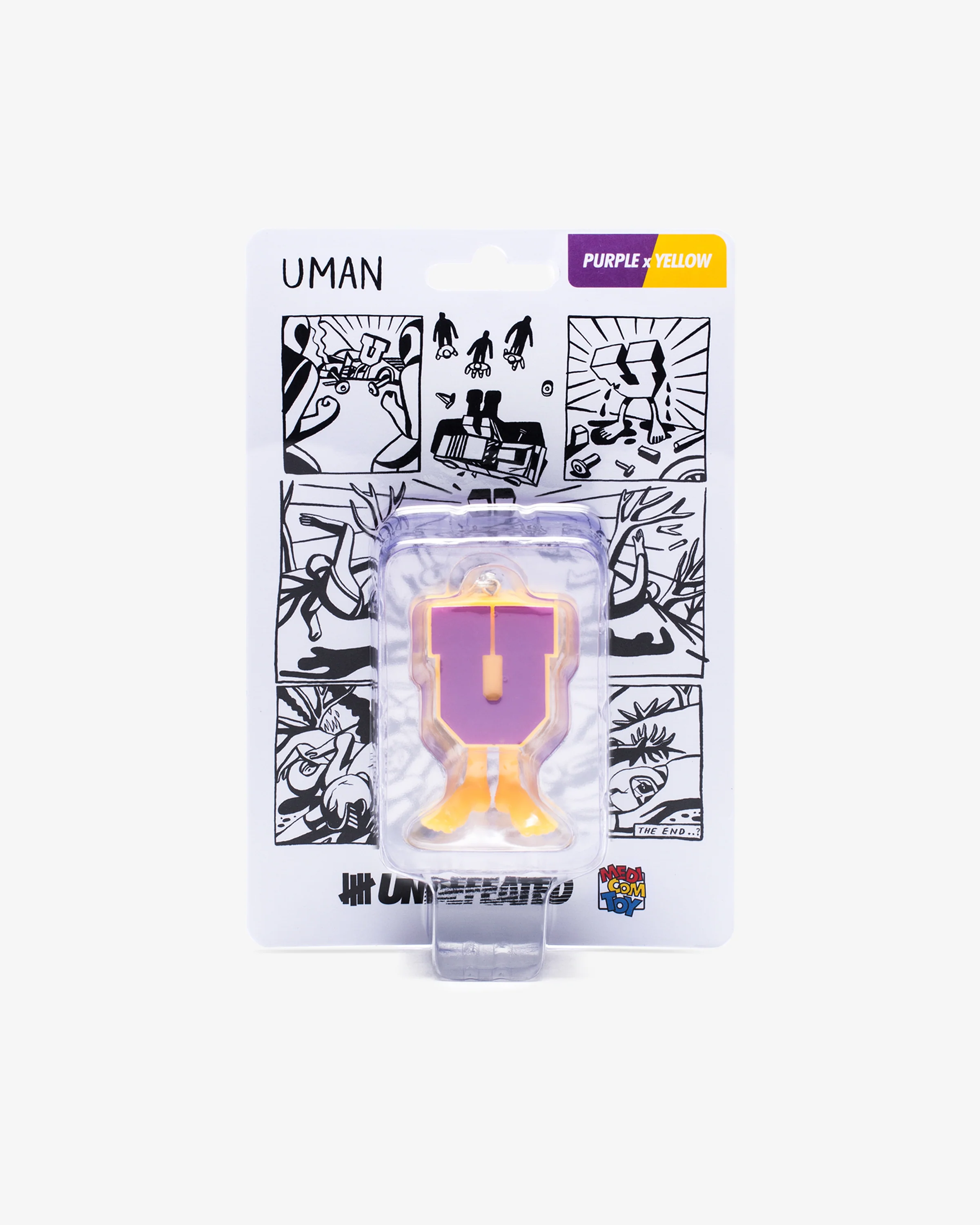 UNDEFEATED X MEDICOM UMAN KEYCHAIN - PURPLE/YELLOW - Image 4