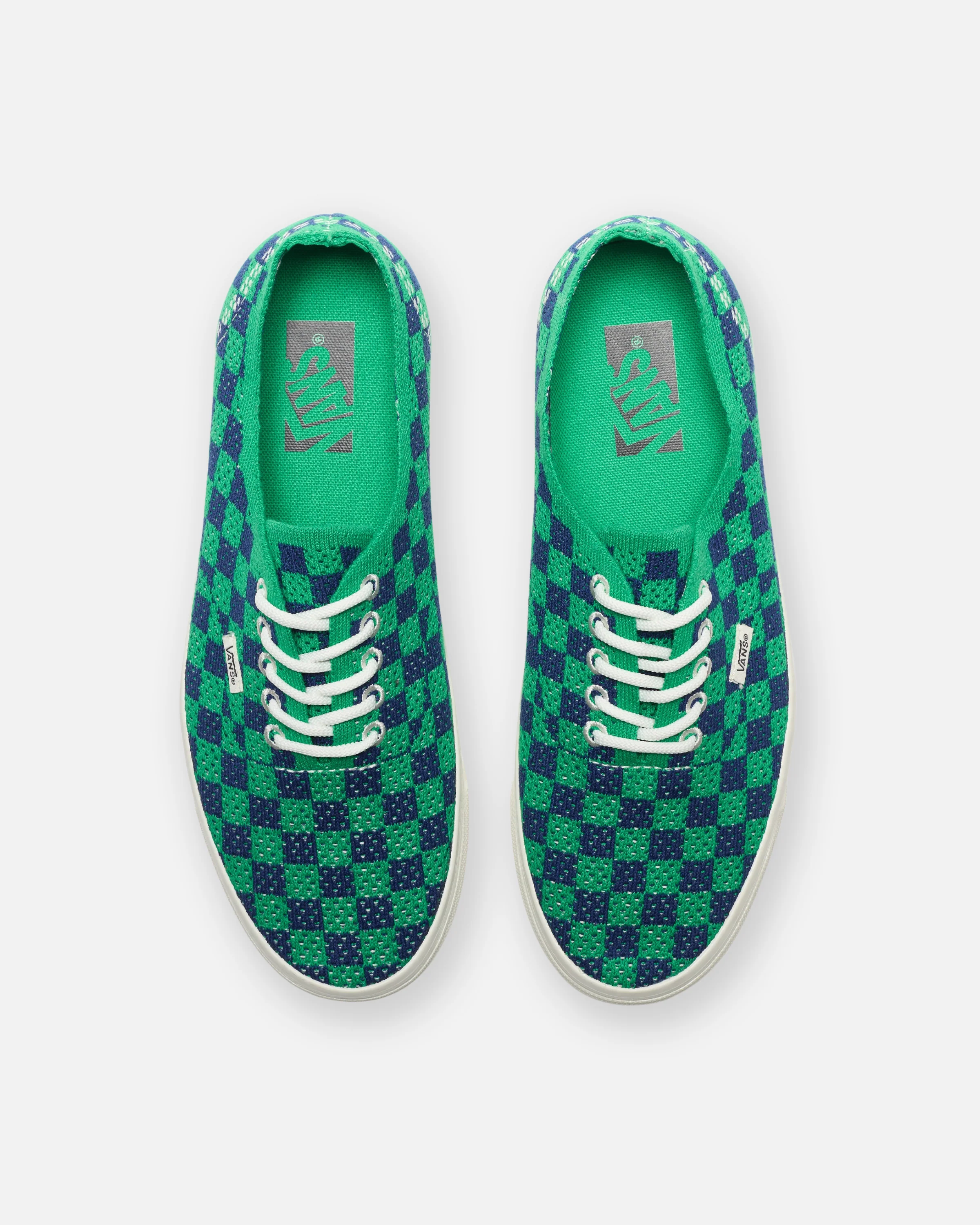 VANS PREMIUM AUTHENTIC 44 'PUNK KNIT' - GREEN/ NAVY - Image 4