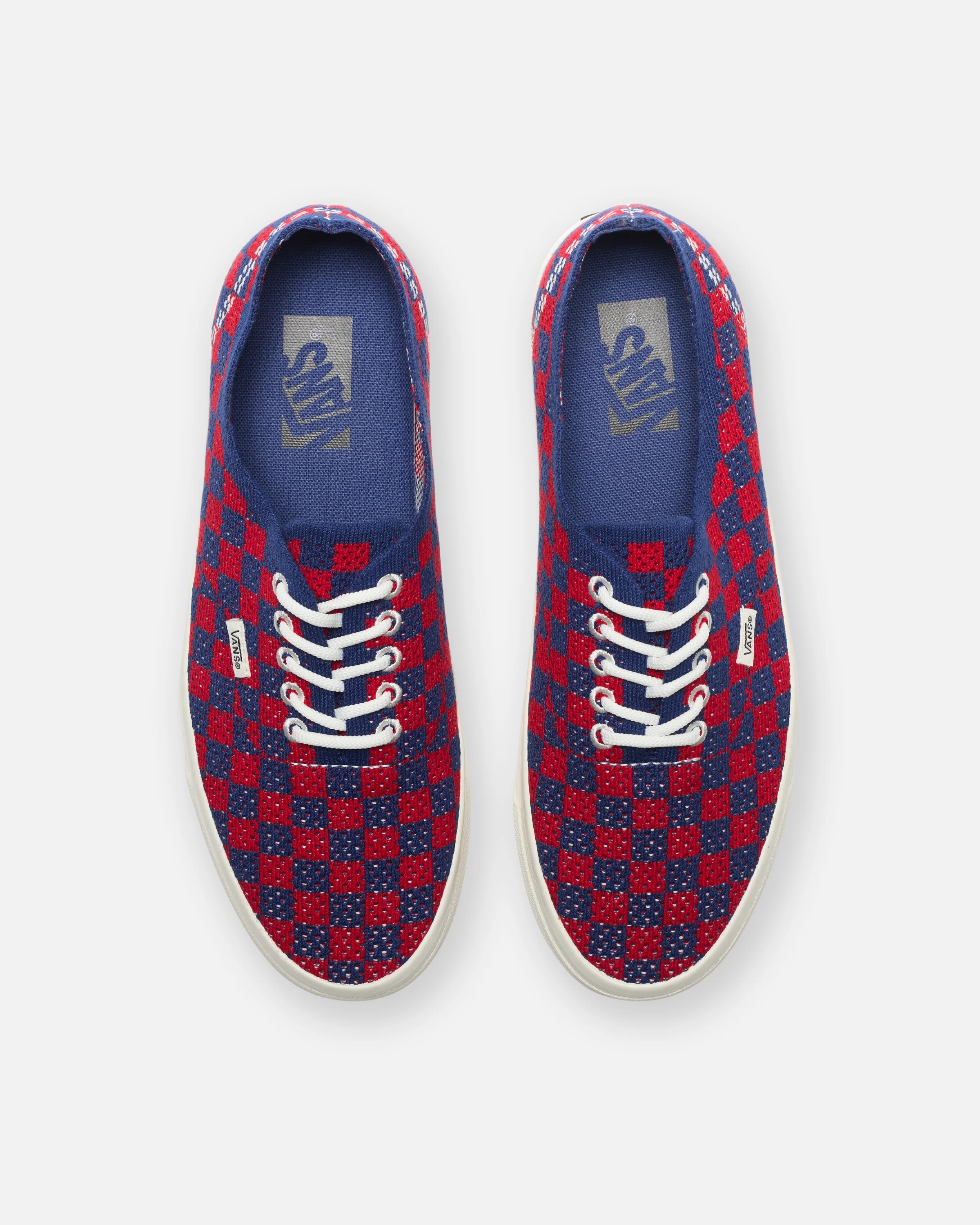 VANS PREMIUM AUTHENTIC 44 'PUNK KNIT' - RED/ BLUE - Image 4